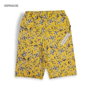 Alice and Olivia Aaron Yellow Biker Shorts Size small NEW